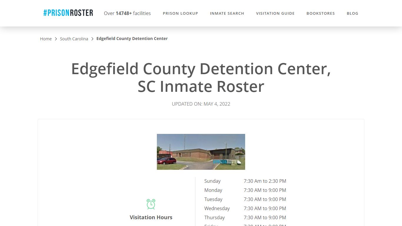 Edgefield County Detention Center, SC Inmate Roster